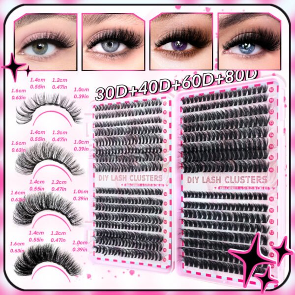 Looks So Natural, False Eyelashes, 30P, 40P, 32-row False Eyelash Glue Sets; 60P, 80P Individual Cluster Lashes, Thick And Segmented