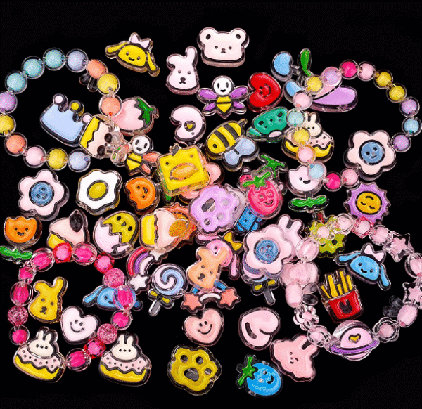 Open in Live DIY Mix beads Bracelet Necklace Make Beads at Home Bead Assembly - 图片 4